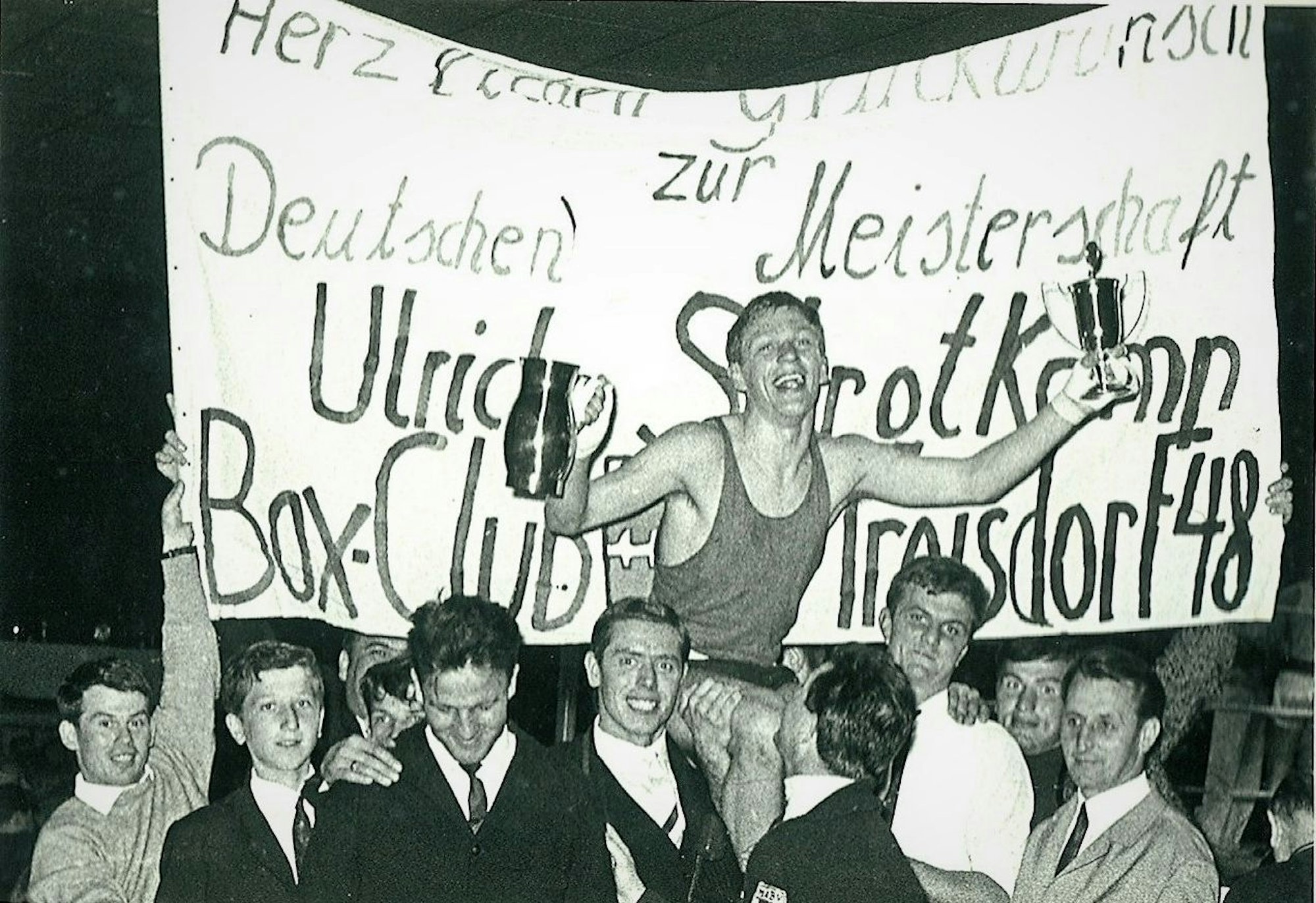 Ulrich Strotkamp beim Empfang zur Deutschen Meisterschaft 1966 als Deutscher Juniorenmeister.