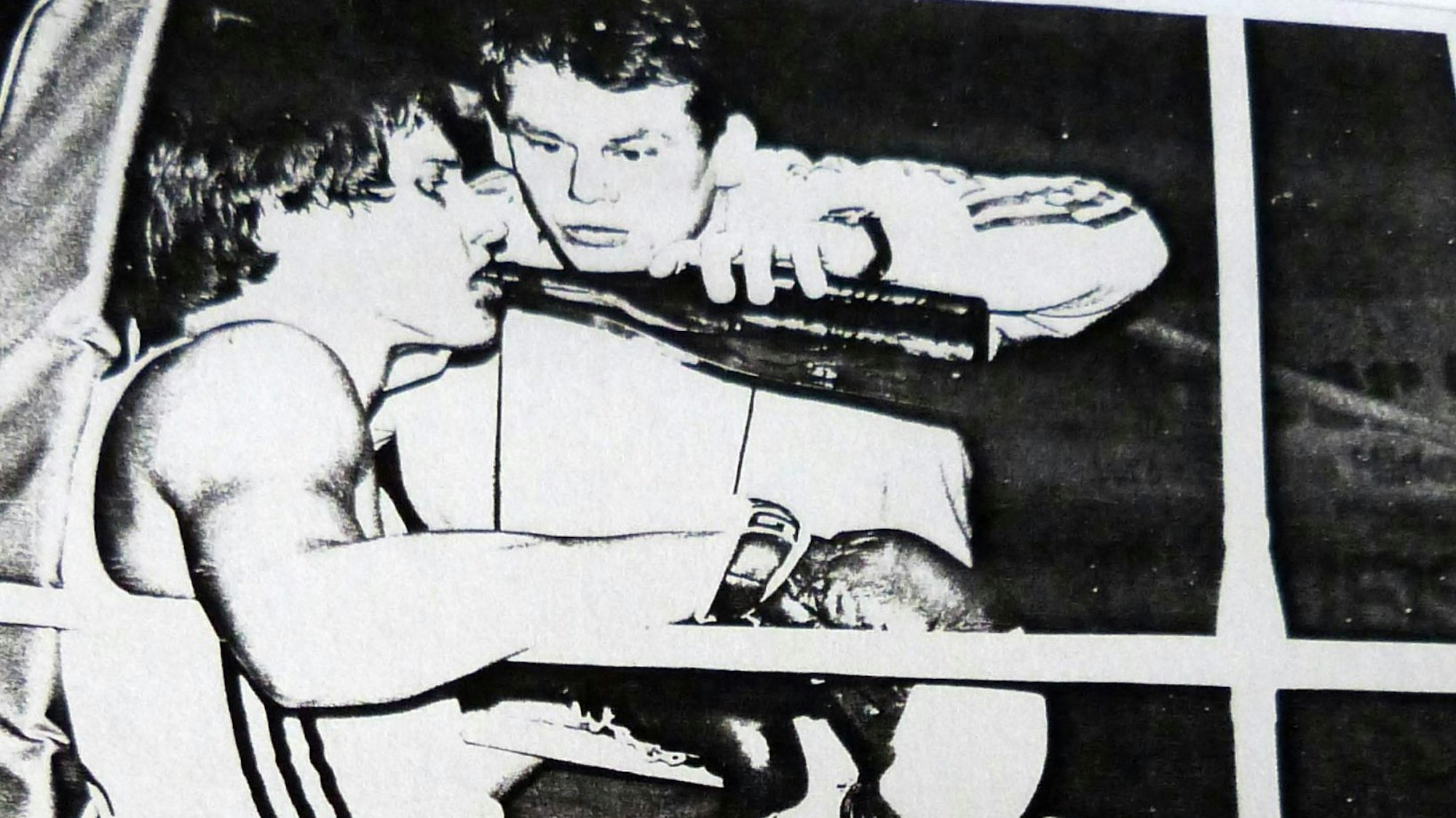 Dieter Morlock am Ring betreut hier seinen Schützling Klaus-Dieter Schmidt in einer Szene aus dem Jahr 1977.