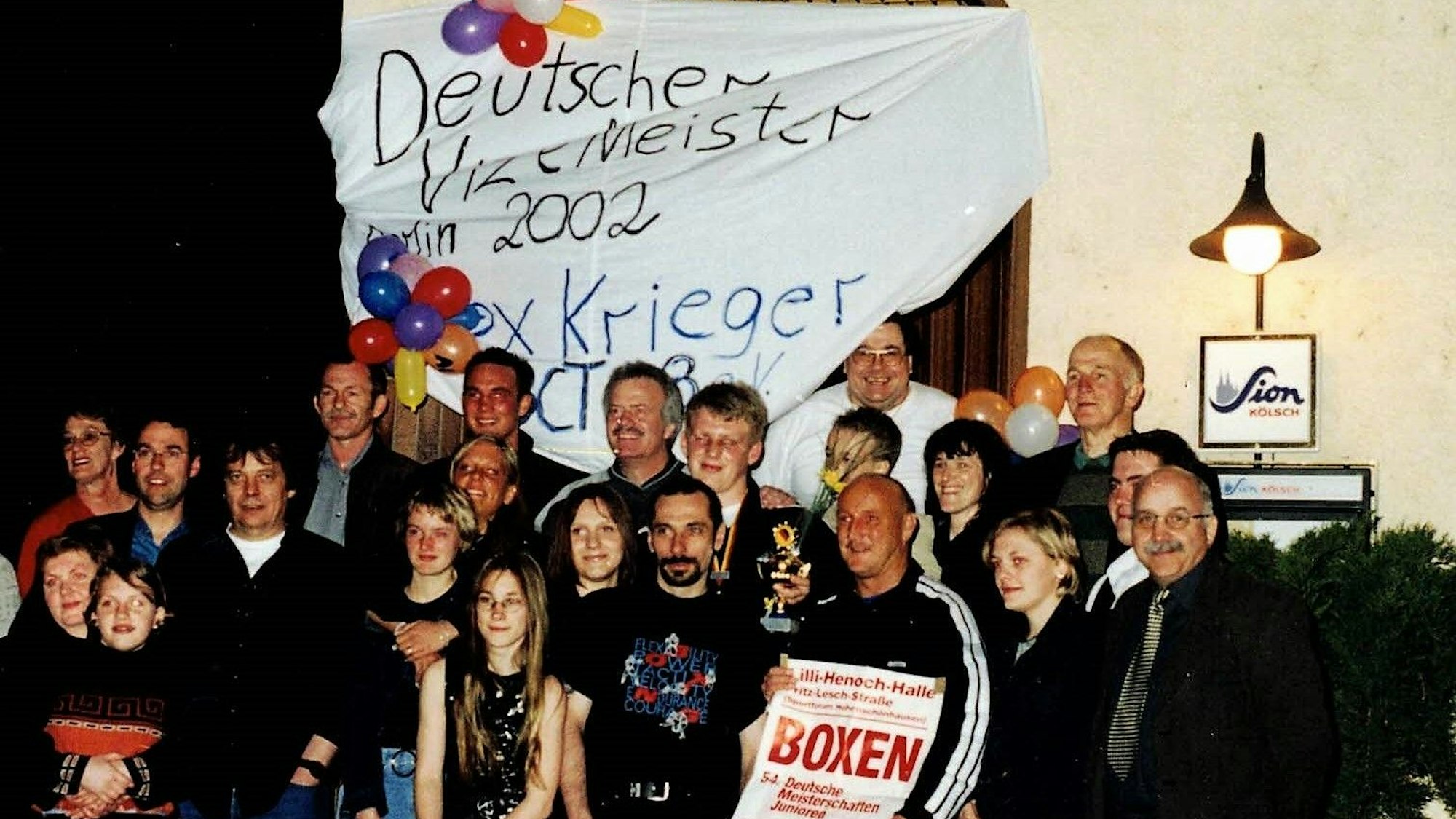 Empfang für den Deutschen Vizemeister Alex Krieger im Jahr 2002.