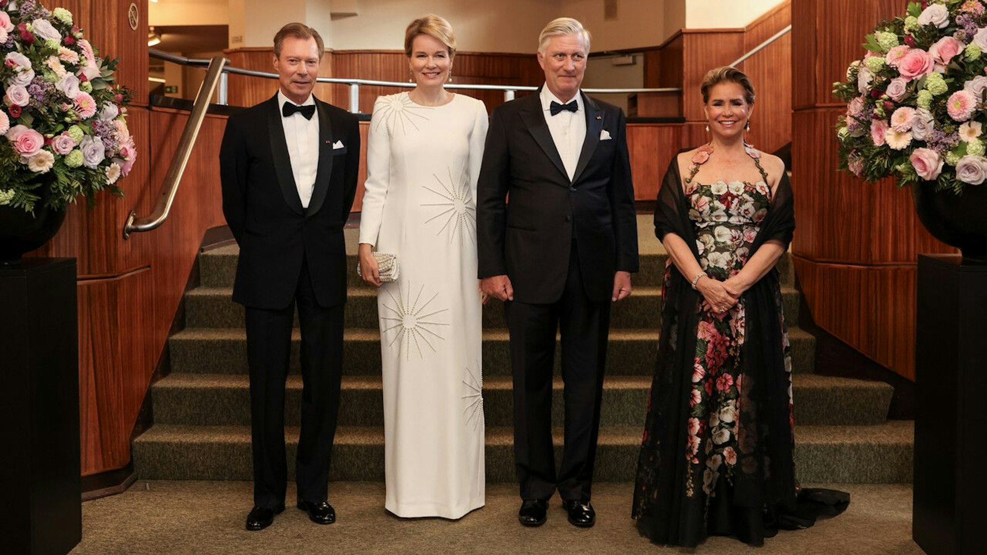Maria Teresa, Großherzog Henri und das belgische Königspaar Mathilde und Philippe.