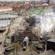18.04.2021, Dänemark, Kopenhagen: Ein Blick auf die Überreste der alten Börse. Ein Feuer wütete am Dienstag (16.04.2024) in einem der ältesten Gebäude Kopenhagens.