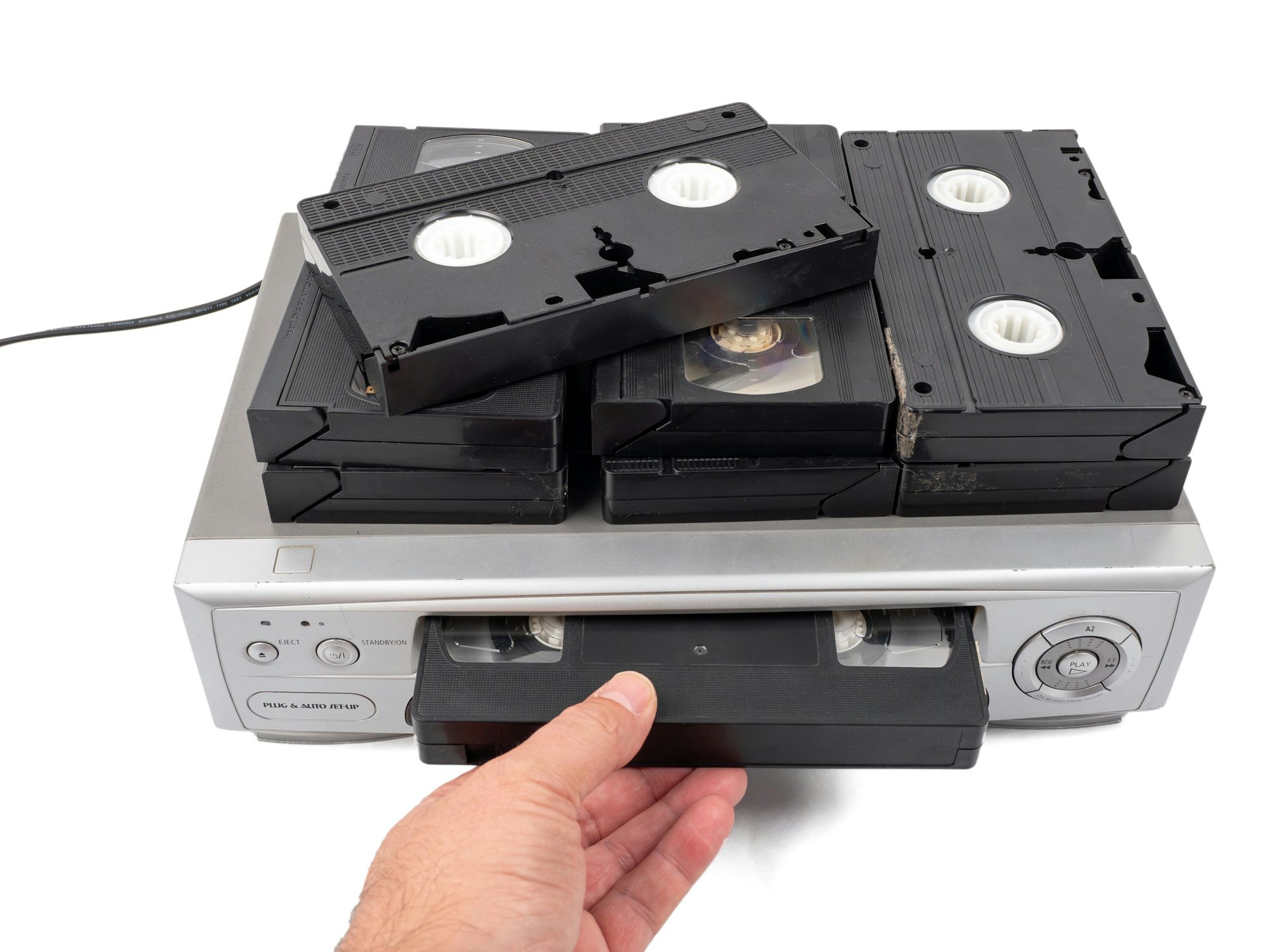 VHS Videorekorder mit Kassetten