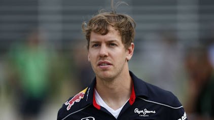 Sebastian Vettel am Rande des Großen Preises von Bahrain 2013.&nbsp;