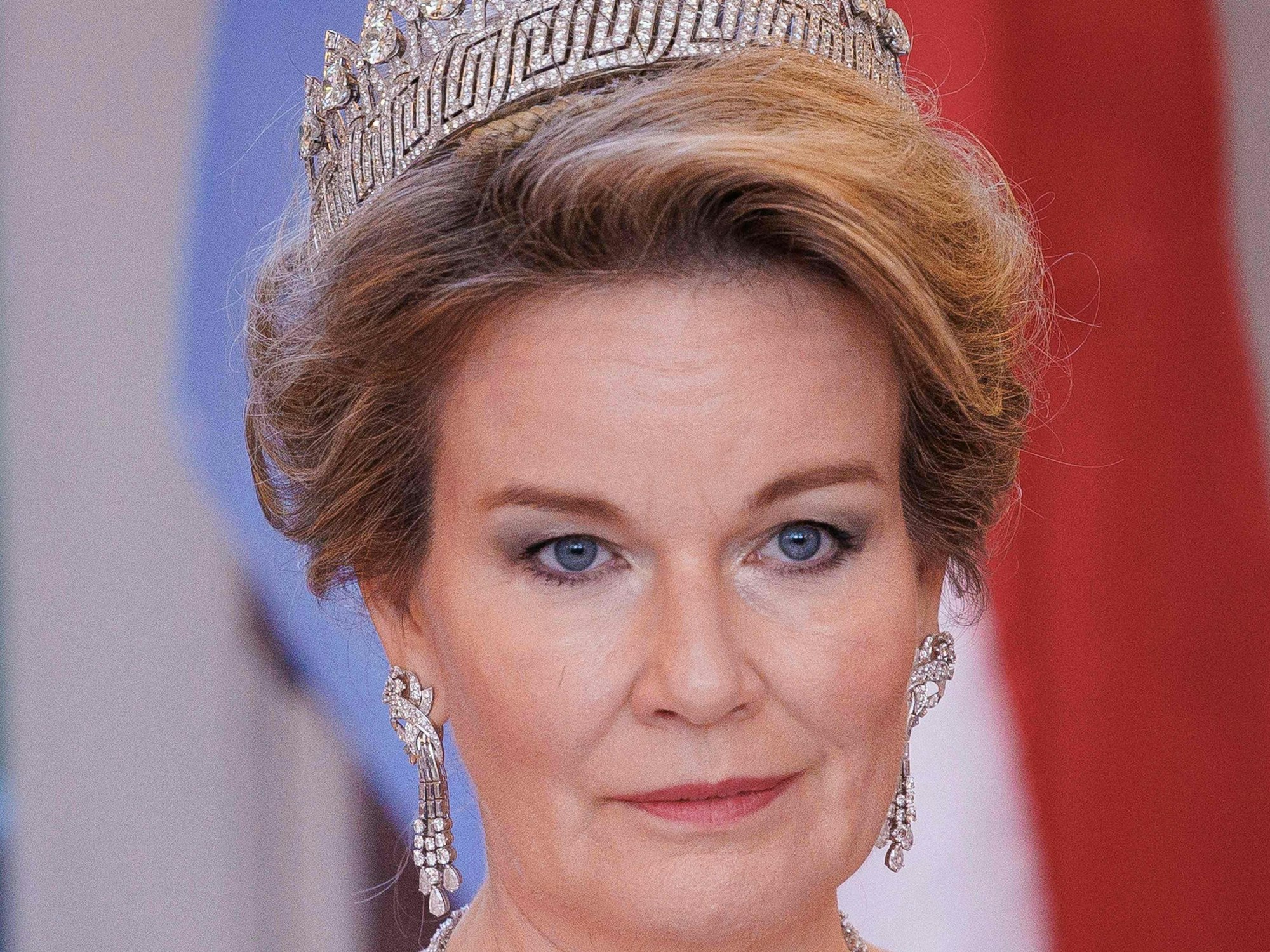 Königin Mathilde beim Staatsbankett.