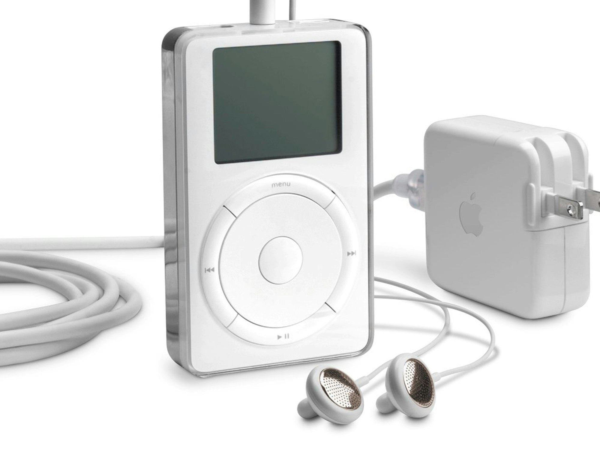 Der erste iPod, den der damalige Apple-Chef Steve Jobs am 23. Oktober 2001 vorgestellt hat, enthielt eine 5-Gigabyte-Festplatte.