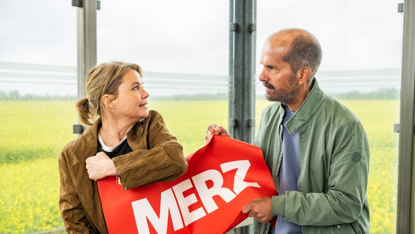 "Merz gegen Merz" - Drehstart: Anne (Annette Frier), Erik (Christoph Maria Herbst)