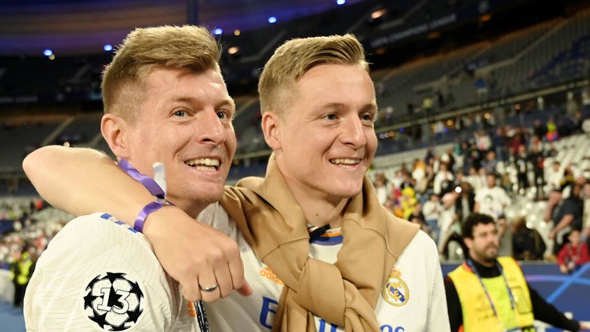 DFB-Rückkehrer Toni Kroos (l.) mit seinem Bruder Felix.