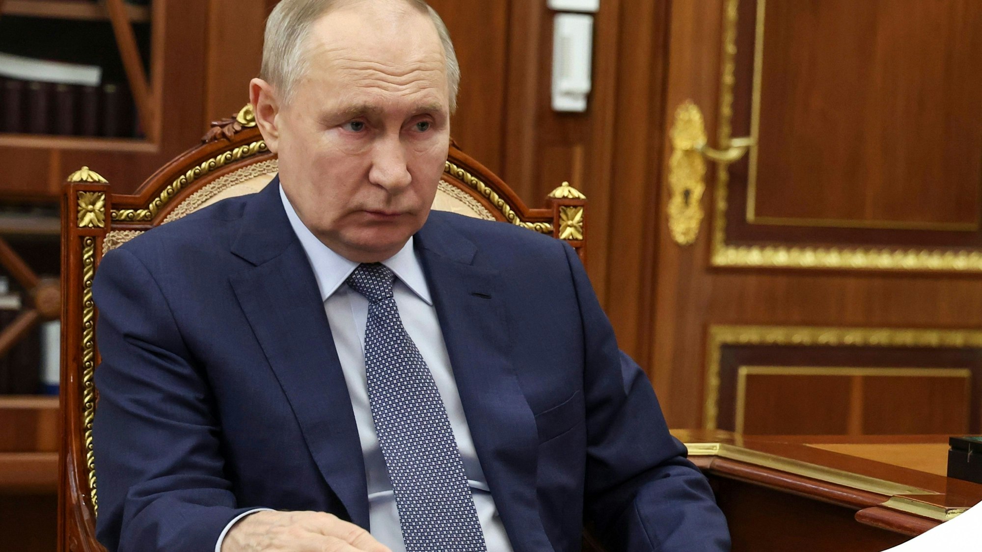 Der russische Präsident Wladimir Putin Anfang April in Moskau: Die Ostsee-Länder wollen den Kampf gegen den Einsatz der sogenannten Schattenflotte zur Umgehung von Russland-Sanktionen verschärfen.