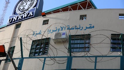 Gaza: Das Hauptquartier der United Nations Relief and Works Agency (UNRWA) im November 2021. Israel übt heftige Kritik an der UNRWA.
