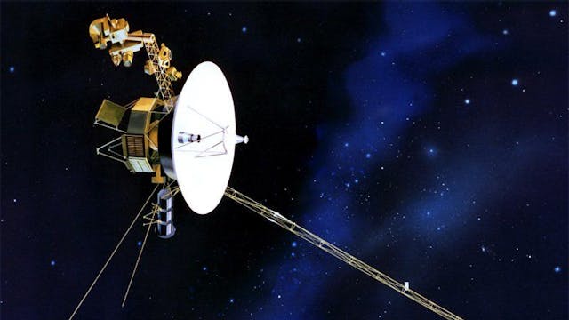 Die Illustration zeigt die amerikanische Raumsonde „Voyager 1“ (undatiert).