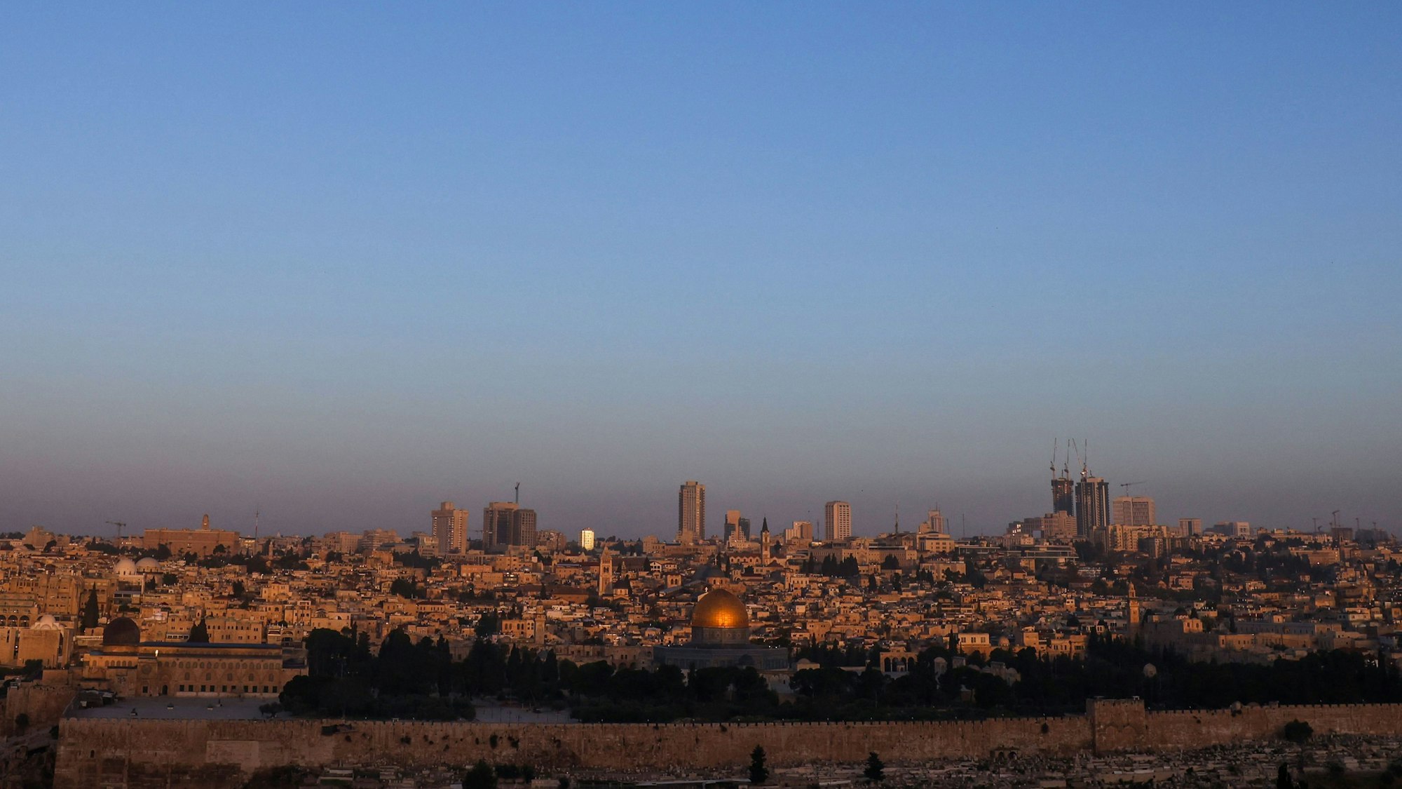 Die Skyline von Jerusalem
