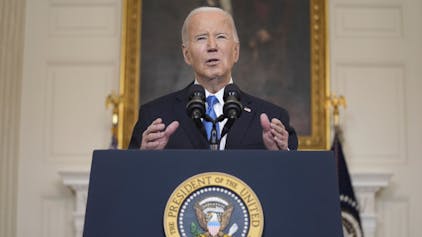 US-Präsident Joe Biden verkündet die neuen Militärhilfen für die Ukraine.