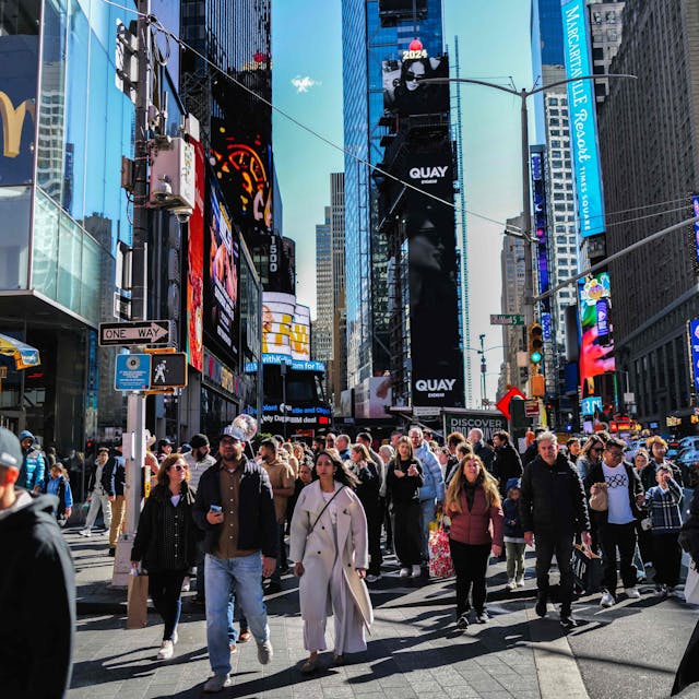 Menschenmengen am New York Times Square (Archivbild)