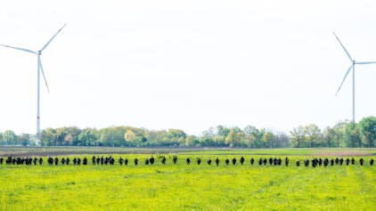 Bundeswehrsoldaten suchen mit einer Menschenkette auf einem Feld nach einem vermissten Jungen. Der sechs Jahre alte Arian aus Elm wird weiter vermisst.&nbsp;