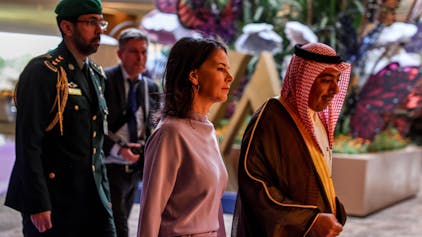 Außenministerin Annalena Baerbock (Grüne) bei ihrer Ankunft in Riad.