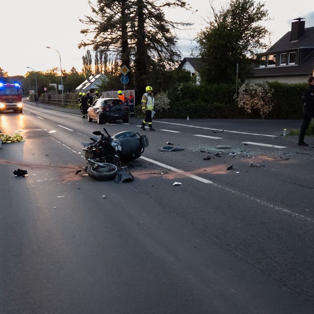 Bei einem Verkehrsunfall in Wachtberg-Berkum wurde ein Motorradfahrer schwer verletzt.