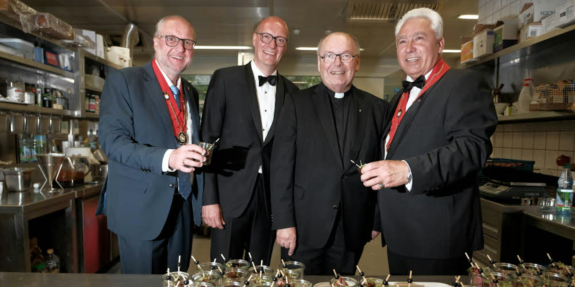 Robert Wullen (v.l.), Peter Mikkelsen, Gerd Bachner und Ernst Vleer