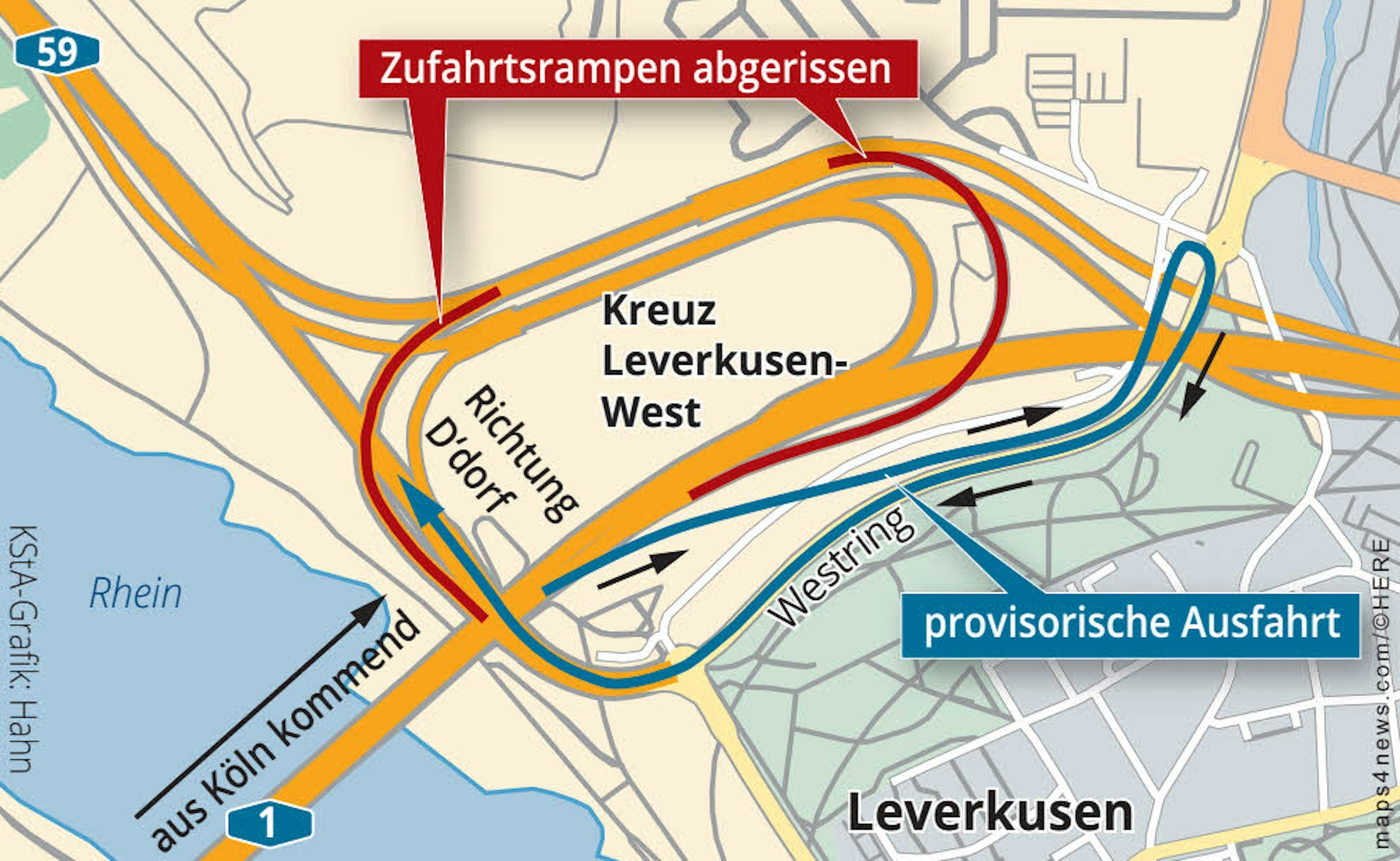 Autobahnkreiz Leverkusen-West