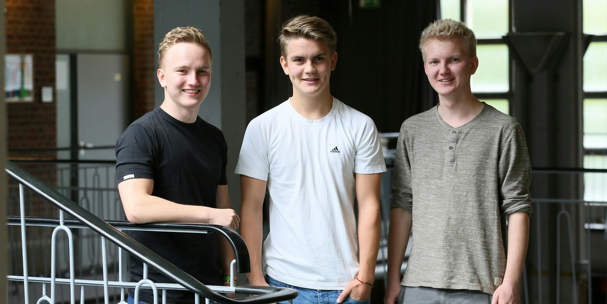 Severin (20), Constantin (17) und Claudius (19) Popp (von links) haben alle einen Abiturschnitt von 1,0.