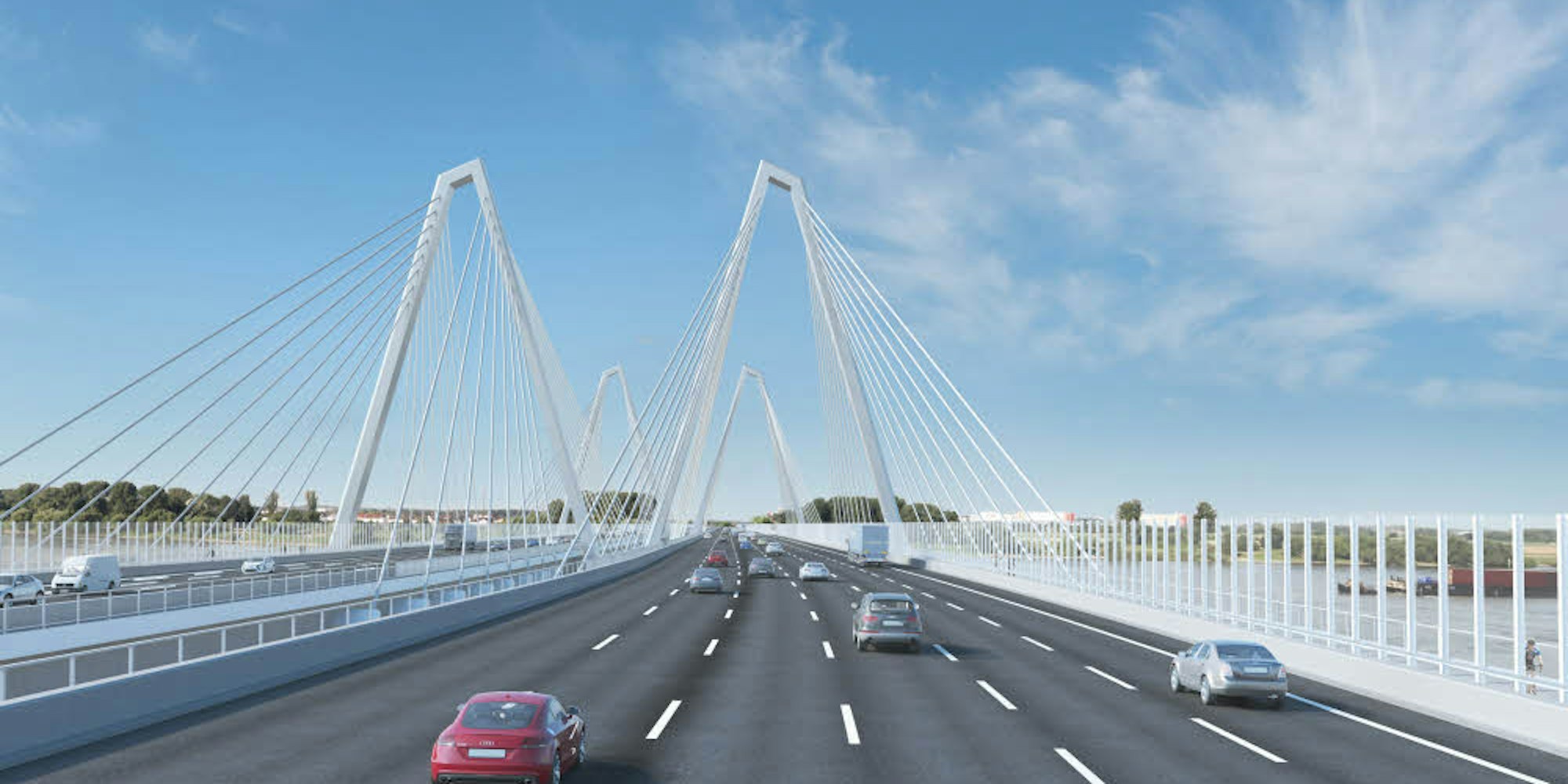 Entwurf der neuen Leverkusener Brücke