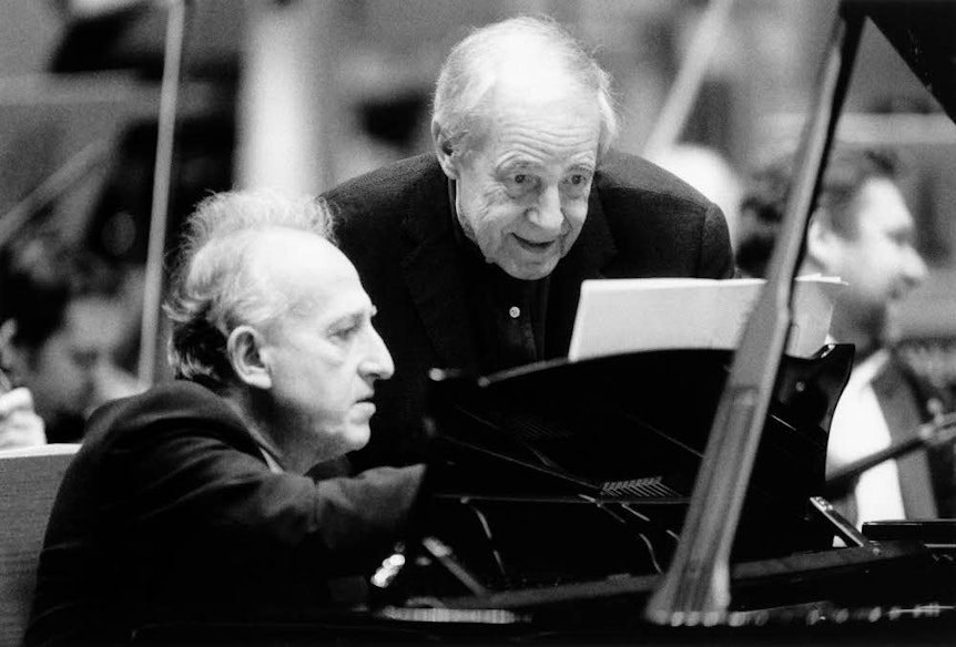 Gipfeltreffen: Mauricio Pollini und Pierre Boulez in der Philharmonie.