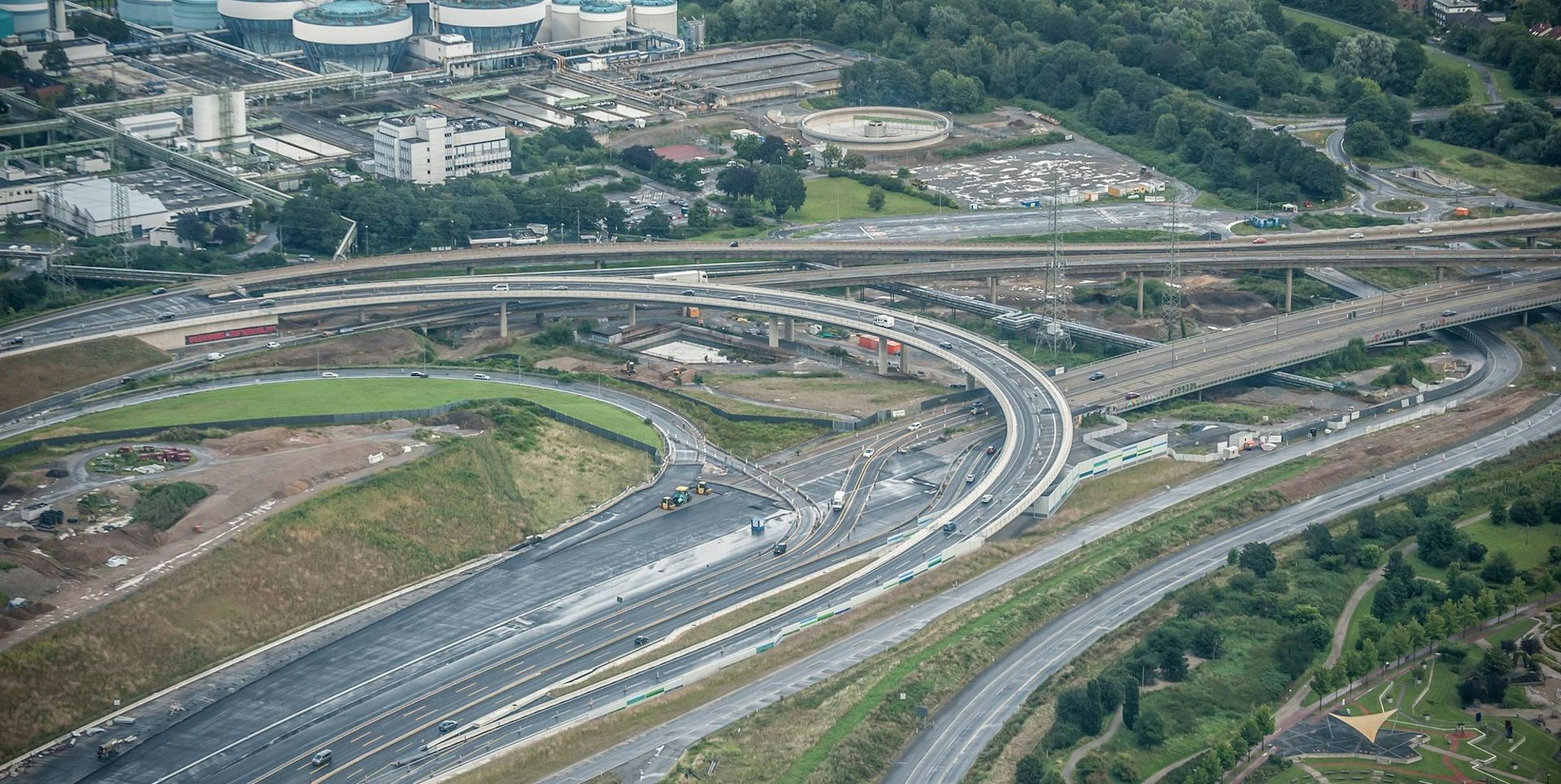 Luftbild Autobahnkreuz Leverkusen-West