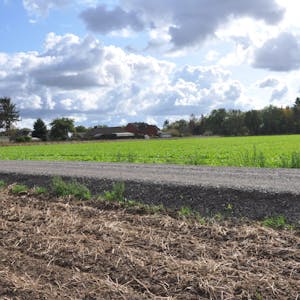 Der Feldweg am Heckelsberg wurde mit einer 40 Zentimeter dicken Schotterschicht befestigt. Landwirte sind verärgert. Sie haben Probleme, ihre Felder zu erreichen.