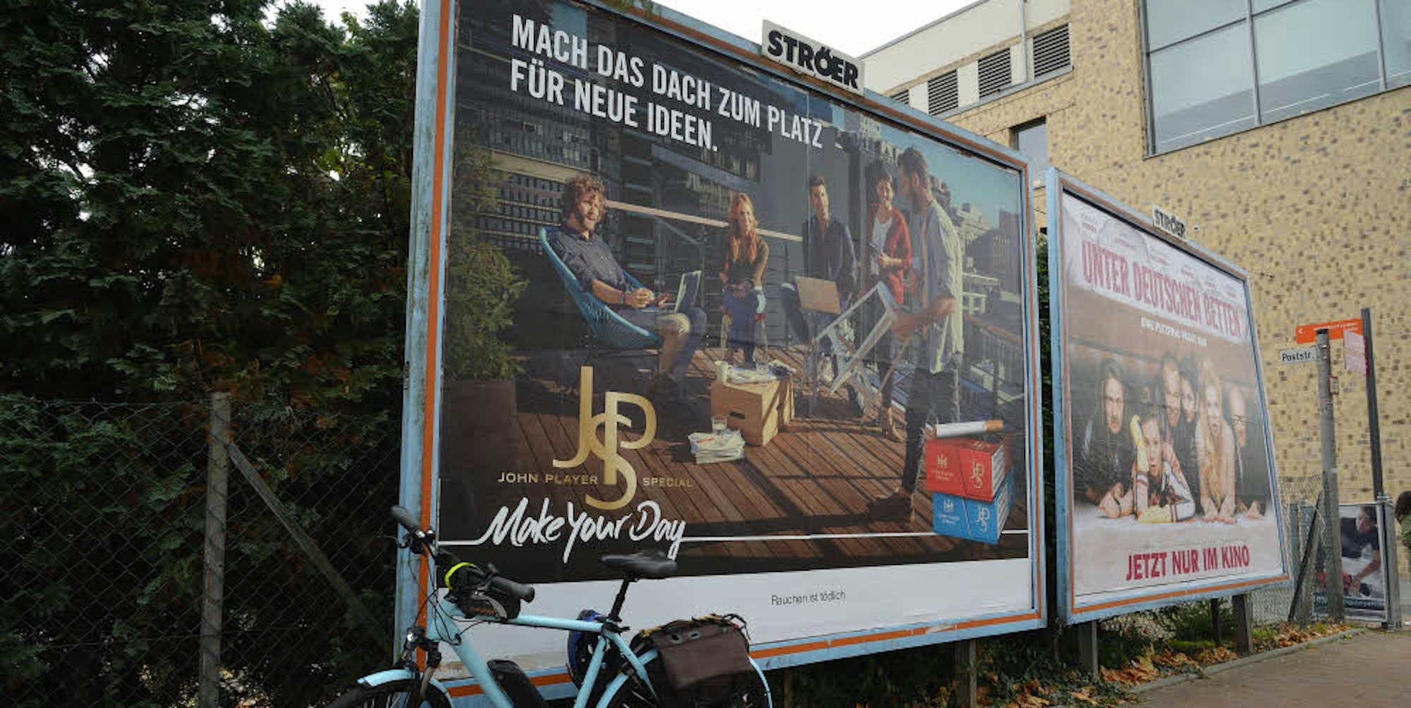 Tabakwerbung gibt es in Bergisch Gladbach nur auf Plakatwänden in privatem Eigentum.