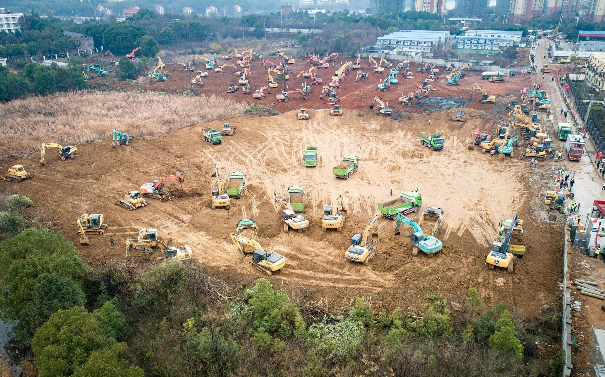 Baustelle Krankenhaus Wuhan