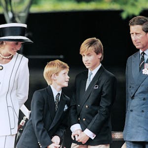 Diana mit William und Harry