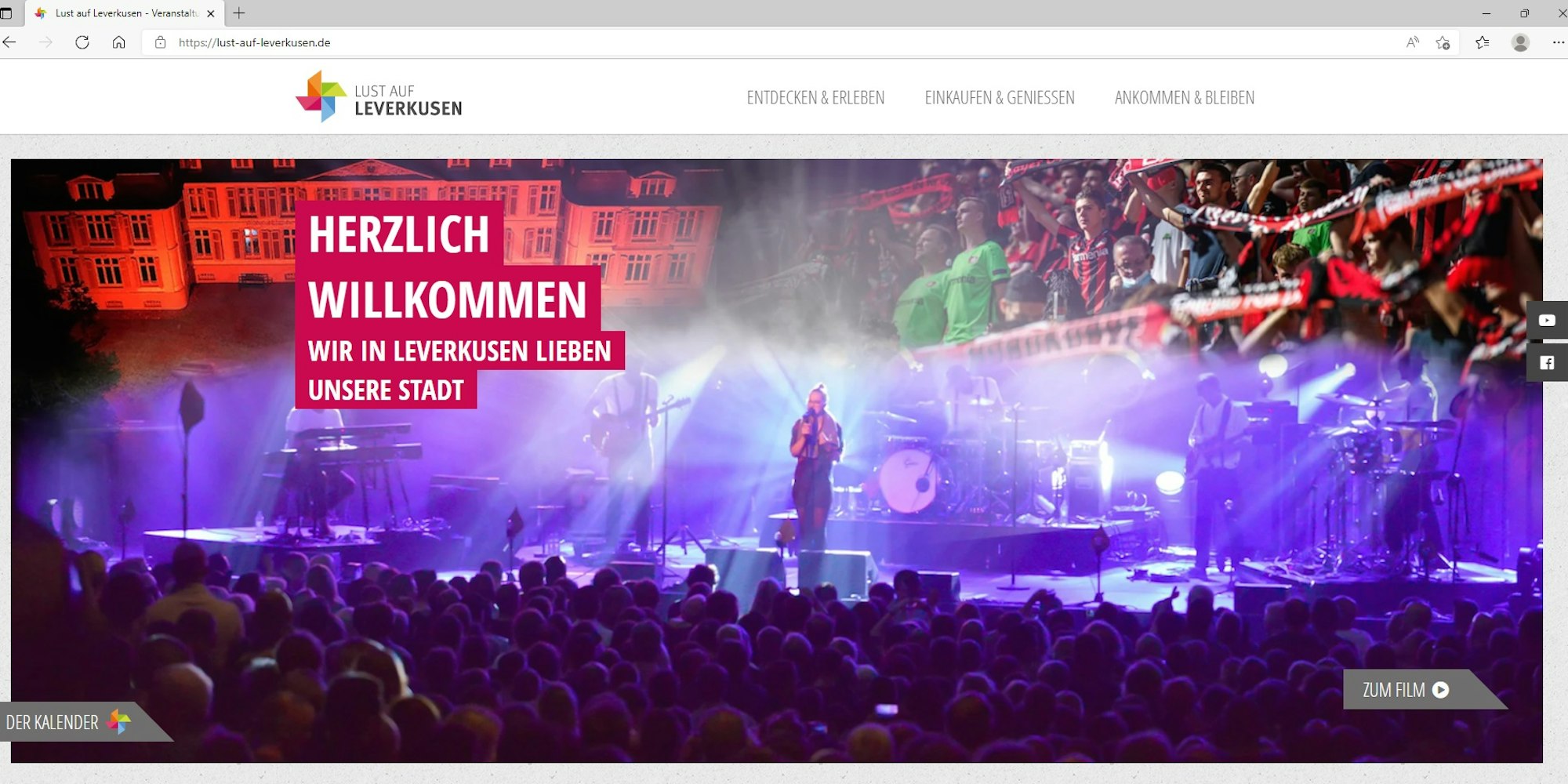 Website Screenshot Lust auf Leverkusen