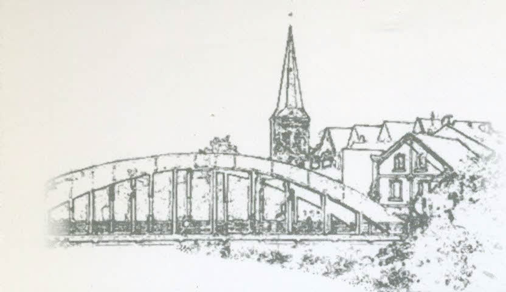 Auf der Bürgerbroschüre hat die Stadtverwaltung auch diese Zeichnung der Wupperbrücke als Erkennungszeichen verwendet.