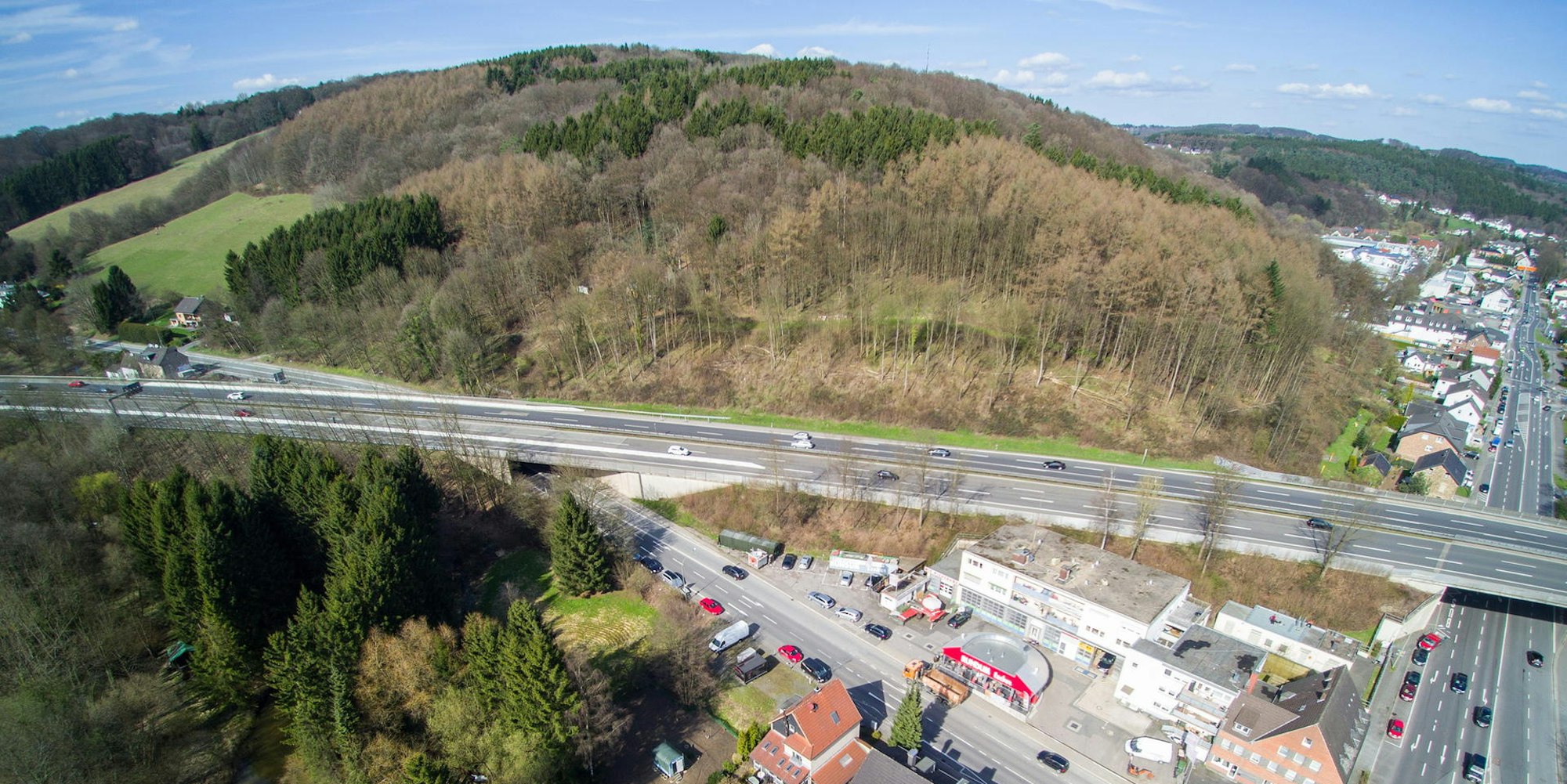 Autobahn 4 Untereschbach Brücke Luftbild