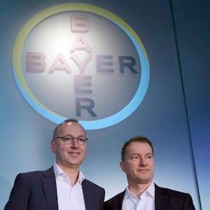 Bayer-Vorstände Baumann Nickl