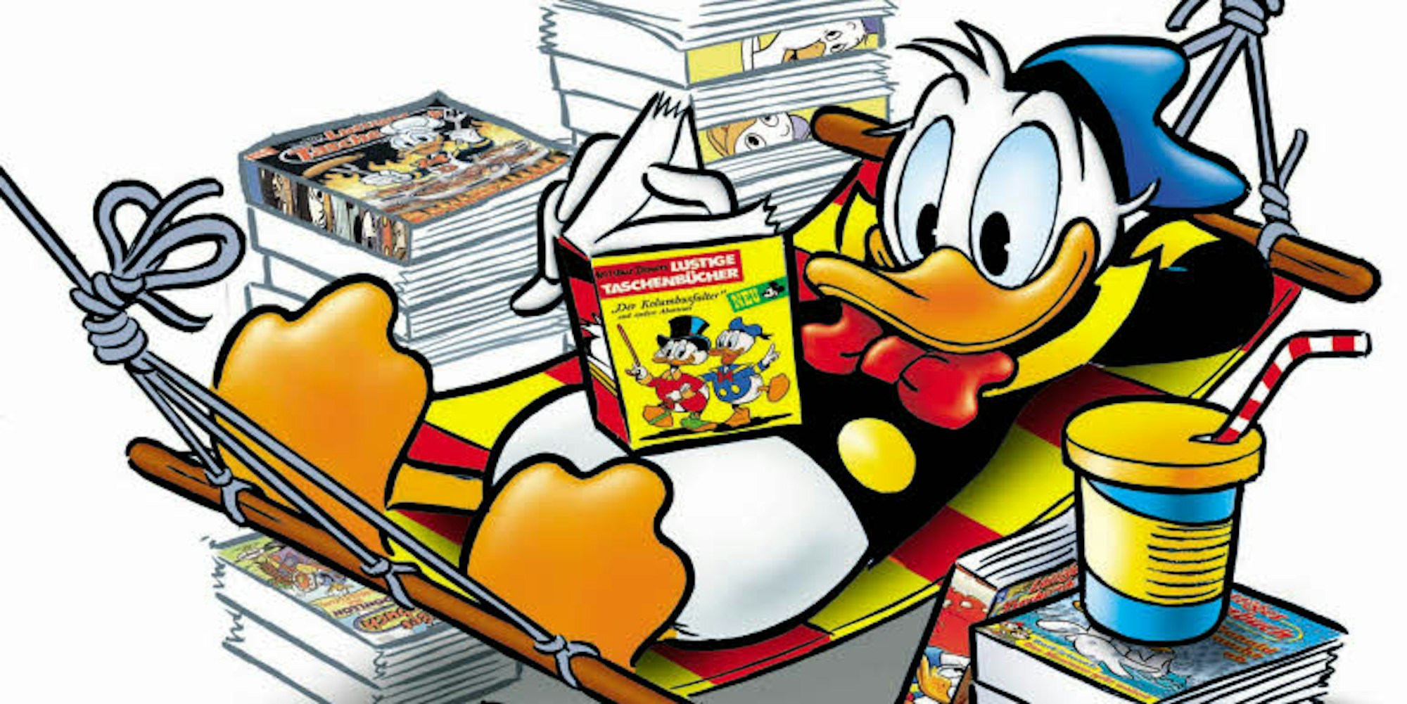 Der unbestrittene Star der Buchreihe: Donald Duck, der bauernschlaue Entenmann.