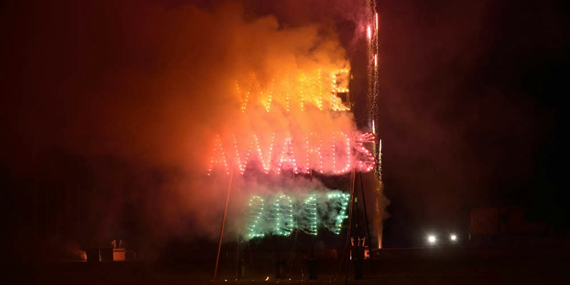 So sah das Feuerwerk zu den „Wine Awards“ im Jahr 2017 aus.