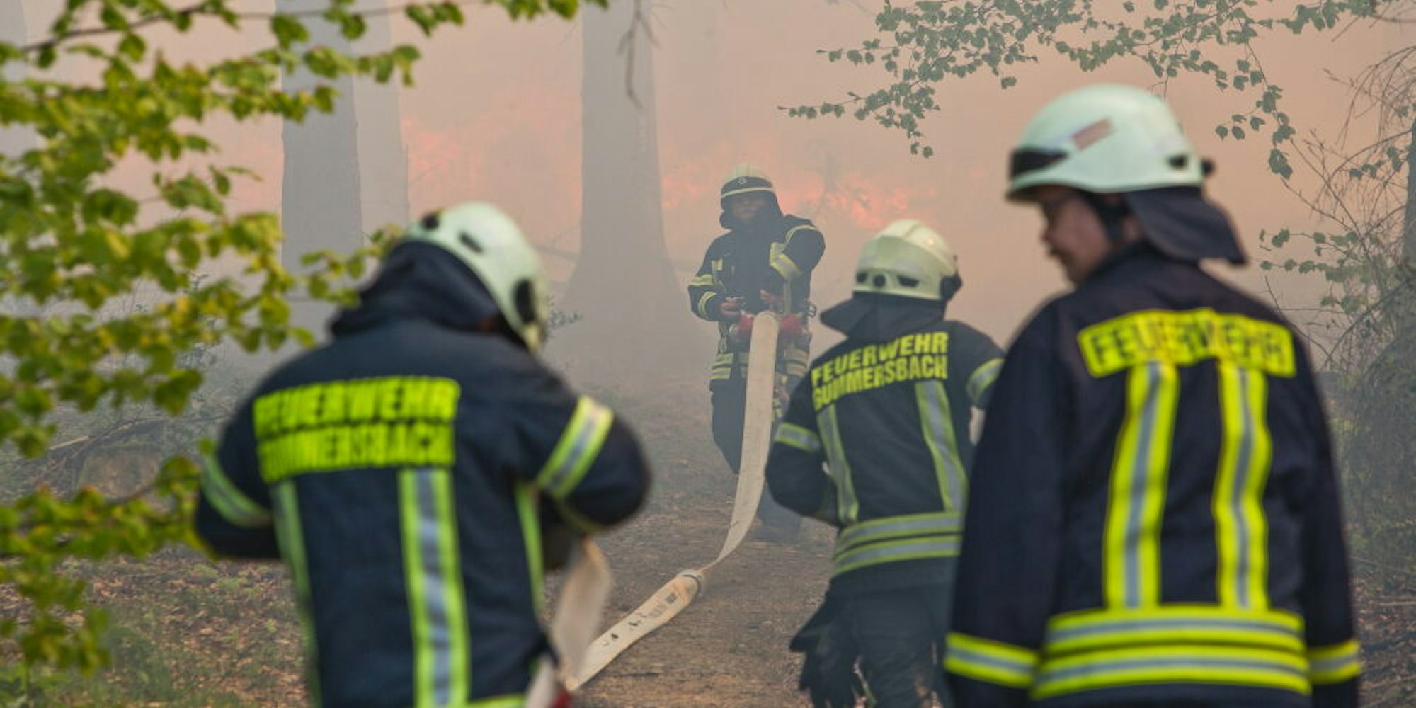 Ein Waldbrand in Strombach