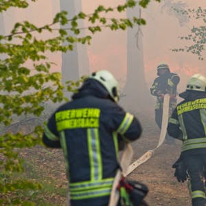 Ein Waldbrand in Strombach