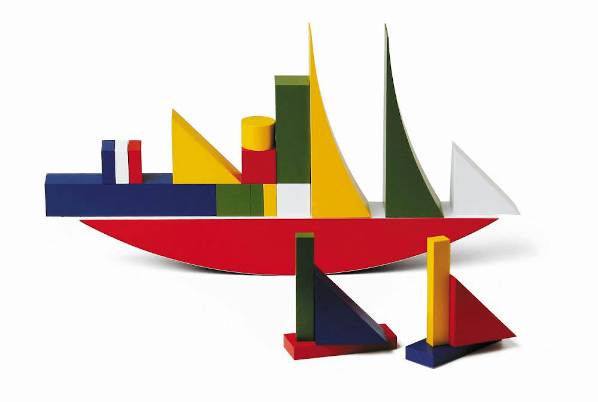 So farbenfroh wie das Bauspiel-Schiff von Alma Siedhoff-Buscher waren viele Bauhaus-Entwürfe.