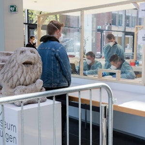 Ein Bild aus einem Infektionsschutzzentrum in Köln