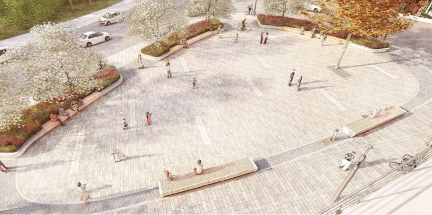 Eine ovale Freifläche soll den Sülztalplatz künftig prägen. Es soll Raum geben für Begegnung und Veranstaltungen.