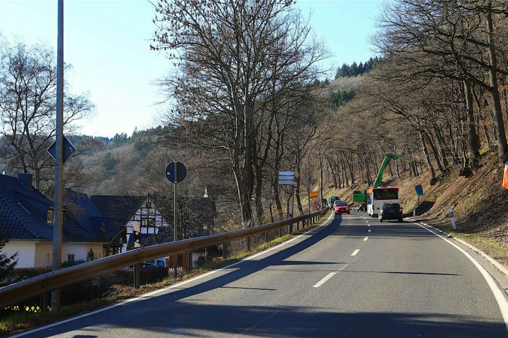 Auch entlang der B258 bei Schleiden ließ der Landesbetrieb Straßen Arbeiten an den Bäumen durchführen.