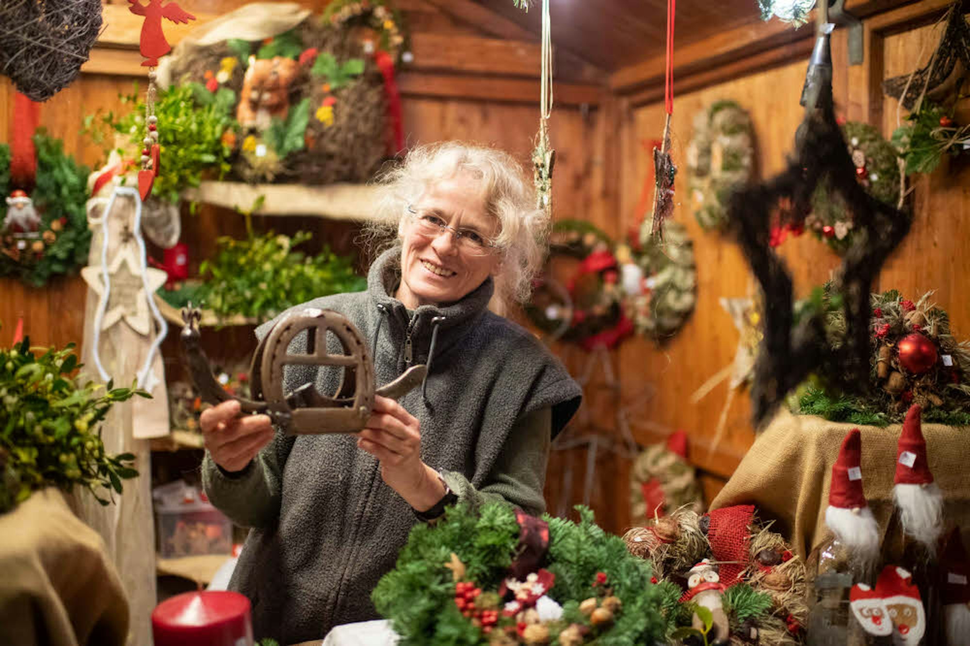 Für die Kirspenicherin Elvira Theis ist mit dem Weihnachtsfest in Bad Münstereifel Schluss. Sie wird nicht bis zum 30. Dezember ausstellen.