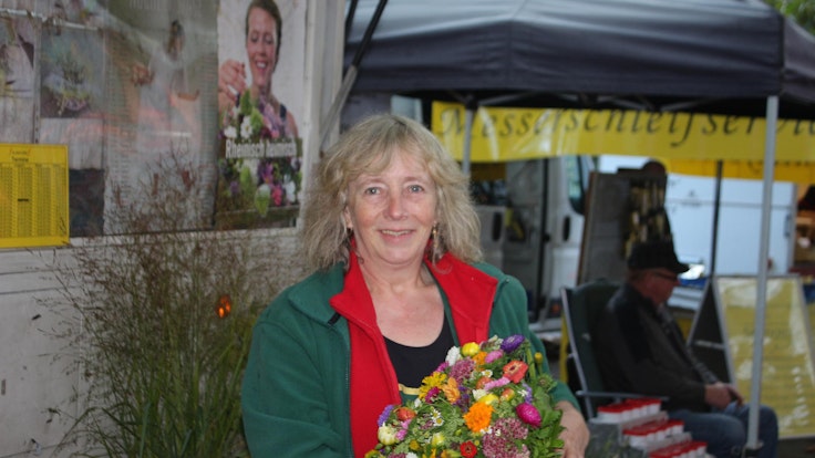 Elisabeth Brandl steht seit 20 Jahren auf den Wochenmärkten in Köln.