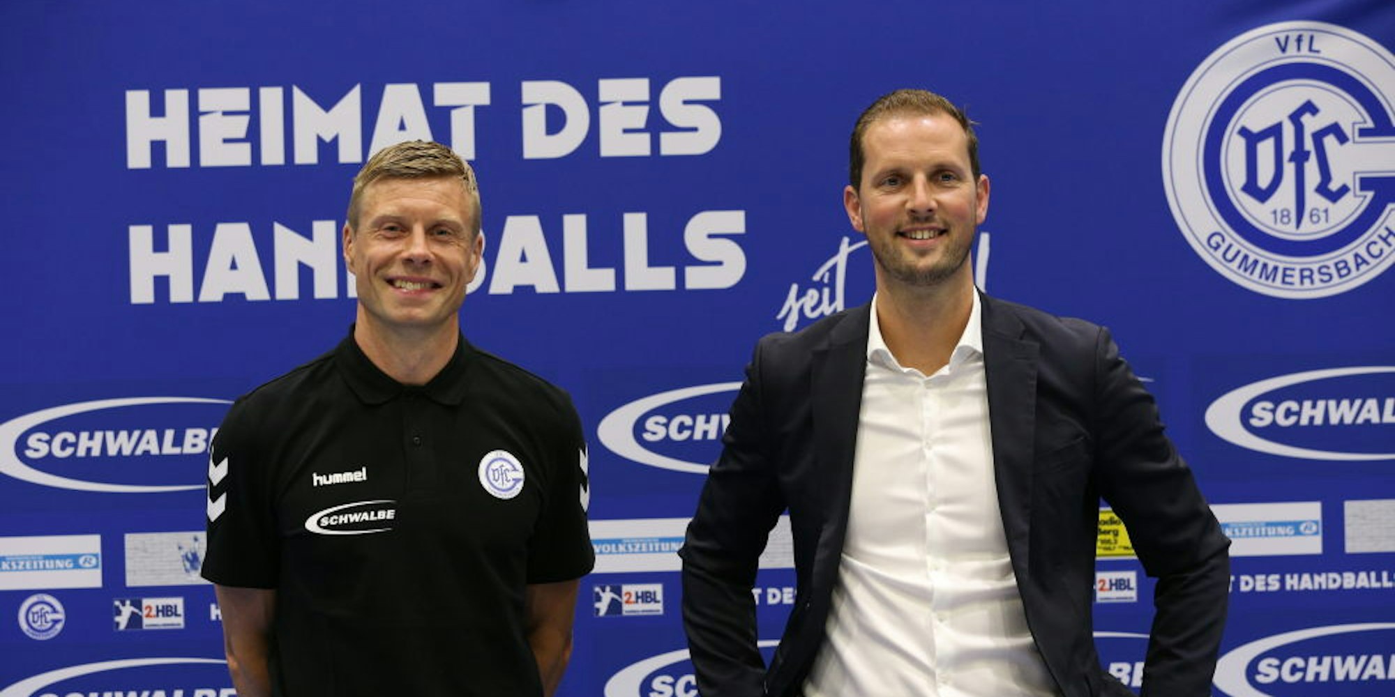 Trotz der Ungewissheit, die Vorfreude ist groß bei Trainer Gudjon Valur Sigurdsson (l.) und Geschäftsführer Christoph Schindler.