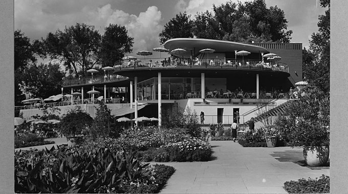 Das Parkcafé im Jahr 1957