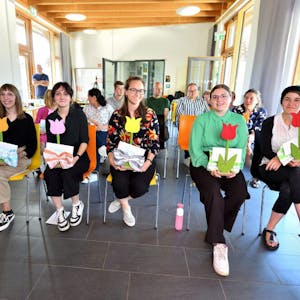 Die Ausstellungsmacherinnen Katharina Ebertz, Lea Kersting, Lisa Frick, Nina Jacobi Navarro und Marie Stihl (v.l.) studieren Sozialarbeit an der Katholischen Hochschule NRW.