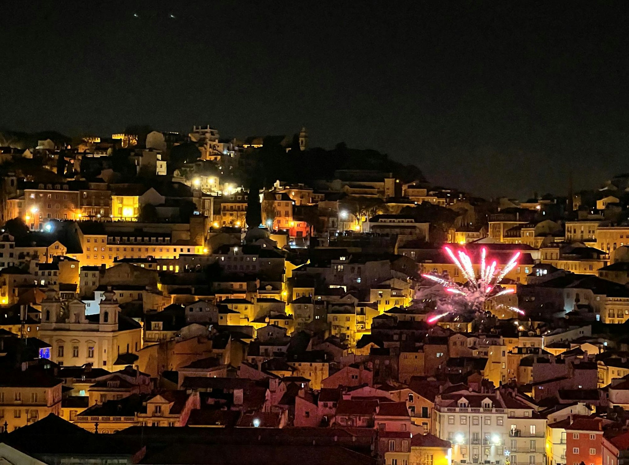 Silvesterfeuerwerk in Lissabon