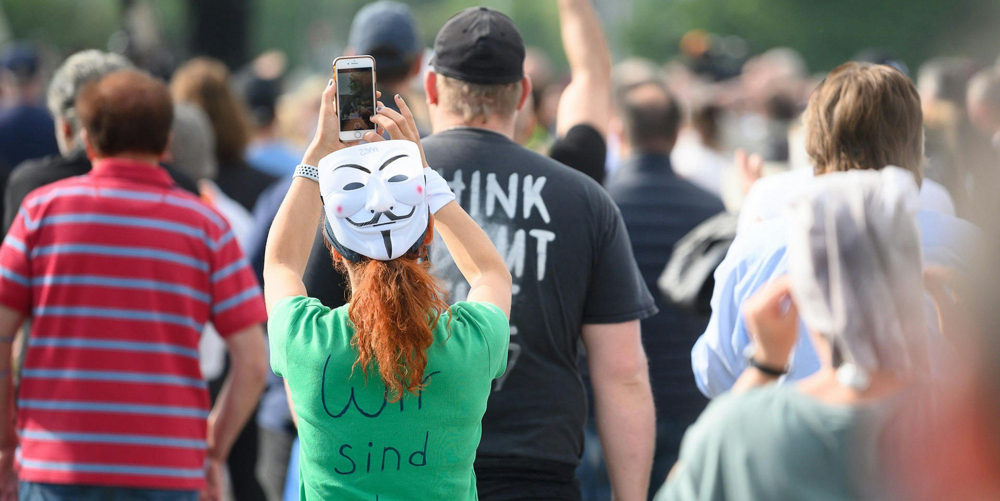Protestierende in Stuttgart