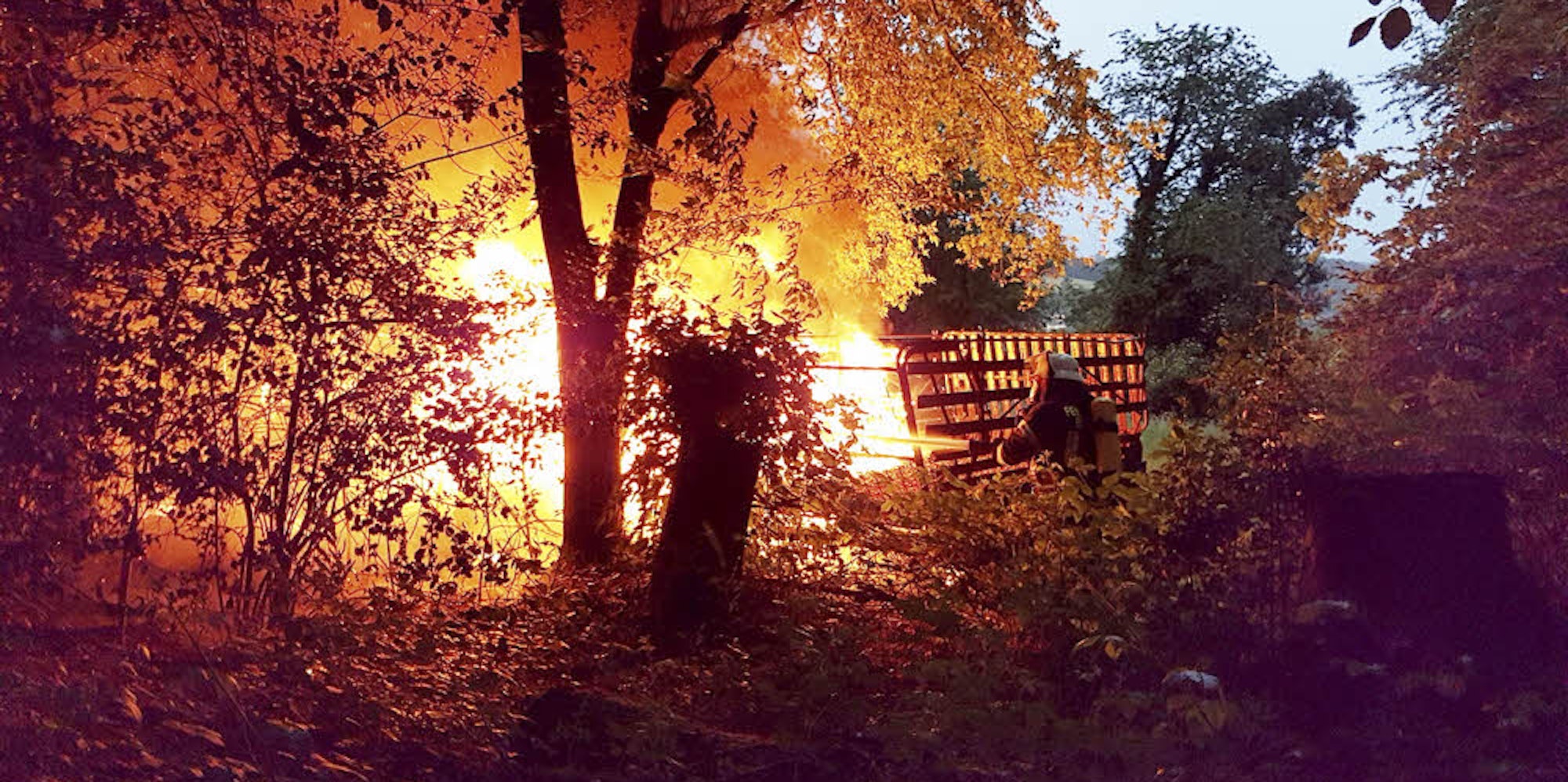 Ein Feuer im Wald kann sich bei der derzeitigen Trockenheit und Hitze rasch ausbreiten.